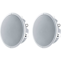 Photo of Electro-Voice EVID-C4.2LP 4 Inch Coaxial Speaker with Extreme Low Profile Back - 70v/100v - White - Pair