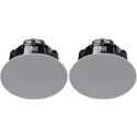 Electro-Voice EVID-C6 G2 2-Way 6.5-Inch Coaxial Ceiling Speaker - SwiftLock & Magnetic Grille - White - Pair