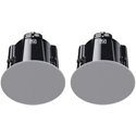 Electro-Voice EVID-C8.2-G2 2-Way 8-Inch Coaxial Ceiling Speakers - SwiftLock & Magnetic Grille - White - Pair