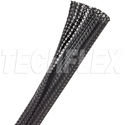 Photo of Techflex F6N0.50 1/2-Inch Flexo Self-Wrapping/Split Tube/Semi-Rigid Braided & Non-Expandable Tubing - Black - 150-Foot
