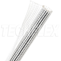 Photo of Techflex F6N0.50 1/2-Inch Flexo Self-Wrapping Split Tube Non-Expandable Tubing - Clear/White - 150-Foot