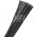 Photo of Techflex F6N0.75 3/4-Inch Flexo Self-Wrapping/Split Tube/Semi-Rigid Braided & Non-Expandable Tubing - Black - 50-Foot