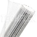 Photo of Techflex F6N2.00 2 In Flexo Self-Wrapping/Split Tube/Semi-Rigid Braided & Non-Expandable Tubing - Clear White - 50-Foot