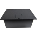 FSR FL-1500 Floor Box with Hinged Door in Black Sandtex Paint