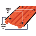 Checkers FL2X1.75-O Fastlane Drop Over Protector - 2 Channel 3 Foot - Orange