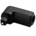 Photo of Connectronics Toslink Digital Optical Audio Plug to Toslink Digital Optical Audio Jack Right Angle Adaptor