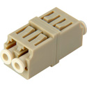 Photo of LC to LC Multimode Duplex Fiber Optic Coupler Adapter Bronze Sleeve- 100 Pack