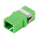 Photo of SC to SC APC Fiber Adapter Simplex Single Mode No Flange - Green