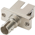 Photo of ST to SC Simplex Single Mode Coupler with Flange Ceramic Sleeve & Metal Body