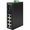 Fiberplex FP1108E/2SFP/DC Un-managed Industrial PoEplus 10 Gig Ethernet Switch - 8x 10/100/1000 / 2x 10GigE SFP
