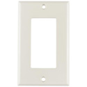 Photo of HellermannTyton FPR-FW Single Gang Decora Rectangular Faceplate Office White
