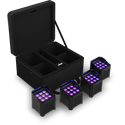 Chauvet DJ FREEDOM PAR H9 IP X4 Four Wireless Battery Operated Hex-Color DMX Lighting Fixture Kit