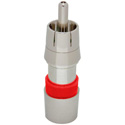 ICM FSNS59RCAU RG59/59 Quad Universal RCA Compression Connectors Nickel (Red) 25pk