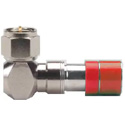 Photo of ICM FS59URA RG59/59 Quad F Right Angle Connector (Red) 25pk