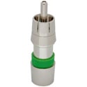 Photo of ICM FS6RCAU RG6/6 Quad Universal RCA Compression Connector Nickel (Green) 25pk