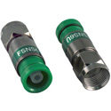 Photo of ICM FSNS6U RG6/6 Quad F Compression Connector Nickel Green Snap-n-Seal - Each