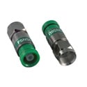 Photo of ICM FSNS6U RG6/6 Quad F Compression Connector Nickel Green - Snap-n-Seal - 25pk