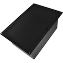 Photo of FSR FL-1500-2D-BLK FL-1500 Punched Floor Box for 2 Duplex - Black Sandtex Paint- Hinged Lid