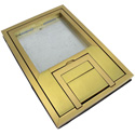 FSR FL-200-B-C U-Access Floor Box Cover with 1/2 Inch Brass Square Flange (Lift Off Door)