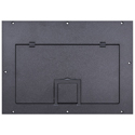 Photo of FSR FL-400-SLD-BLK-C Solid Hinged Floor Box Cover with Cable Exit with No Trim - Black