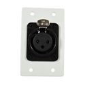 Photo of FSR IPS-A611D-WHT Double Height IPS Wallplate Audio Insert - XLR 3-Pin Female to Solder - White