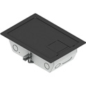 Photo of FSR RFL3-Q1G-SLBLK 3 Inch Deep Back Box with 4 1-Gang Plates - Black Trim