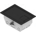 Photo of FSR RFL4.5-D1G-SLBLK 4.5 Inch Deep Back Box with 2 - 1 Gang Plates - Black Trim