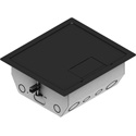 FSR RFL4.5-Q2G-SLBLK 4.5-Inch Deep Raised Access Floor Box with 4 2-Gang Plates - Black Trim