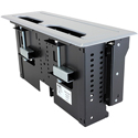 FSR RT6-R2-ALM 2-Section Rectangular Table Box with One Universal Bracket - Brushed Anodized Aluminum