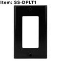 FSR SS-DPLT1-BLK Single Gang Decora Wall Plate - Black
