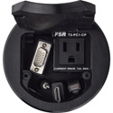 FSR T3-PC1DCP-BLK DIG-A/V-DATA 3.5 Inch Cable Pull Round Table Box - Black