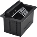 FSR T3U-3R-BLK Table Top Tilt Up Box with 4 AC Outlets - Black Cover