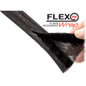 Techflex FWF2.00TB 2-Inch Flexo Wrap Flame Retardent with Hook & Loop - Black - Per Foot