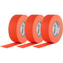 Photo of Pro Tapes Pro-Gaff Gaffers Tape FOGT-50 3-Pack - 2 Inch x 50 Yards - Fluorescent Orange