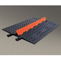 Photo of Guard Dog Low Profile-1 Channel with ADA Compliant Ramps - 3 Foot - Orange Lid/Black Base