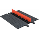 Photo of Guard Dog Low Profile-2 Channel with ADA Ramps - 3 Foot - Orange Lid/Black Base