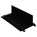 Photo of Guard Dog Low Profile 5-Channel Cable Protector with Standard Ramps for .75 Inch Lines - 3 Foot - Black Lid/Black Base