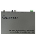 Gefen EXT-UHDA-HBTL-RX 4K Ultra HD HDBaseT Receiver with Audio De-Embedder and POH