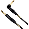 Photo of Mogami GOLD INSTRUMENT-06R 1/4 Inch to 1/4 Inch Right Angle Male Instrument Cable with Black Epoxy  - 6 Foot