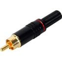Gold RCA Male Solder Type Red
