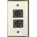 My Custom Shop GP-WPL1124 1-Gang Contractor Series Wall Plate w/ 2 speakON Style Connectors