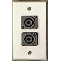 Photo of My Custom Shop 1-Gang Contractor Series Wall Plate w/ 2 speakON Style Connectors