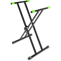 Gravity Stands KSX 2 X-Form Keyboard Stand - Double X Support with 143lb Load Capacity - Black