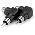 Photo of RCA Male to Right Angle RCA Female Audio Adapter/Video Adapter 2 Pack