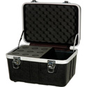 Grundorf ABS-MC09C Microphone Case - Holds 9 Mics w/ Storage Compartment
