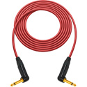 Photo of Sescom Canare GS-6 & NEUTRIK Right-Angle 1/4 TS Mono Male to Male Instrument Cable - Red - 3 Foot