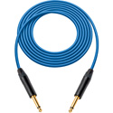 Photo of Sescom Canare GS-6 & NEUTRIK 1/4 TS Mono Male to Male Instrument Cable - Blue - 15 Foot