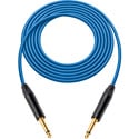 Photo of Sescom GS6-TSTS-3-BE Canare GS-6 & Neutrik 1/4 TS Mono Male to Male Instrument Cable - Blue - 3 Foot