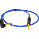 Photo of Sescom Canare GS-6 & NEUTRIK 1/4 Male to 1/4 Right Angle Male Instrument Cable - Blue - 25 Foot