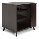 Gator Frameworks GFW-ELITESIDECAR Elite Furniture Series Rolling Rack Sidecar Cabinet - Dark Walnut Brown